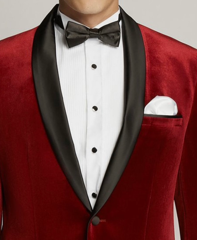 Men's Kingsman Men's Orange and Black Velvet Tuxedo Blazer | Prom & Wedding Dinner  Suit