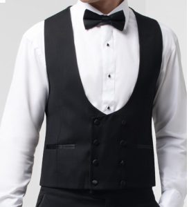 Buy Black-U-Shape Vest Online Melbourne | Black Tie Classic